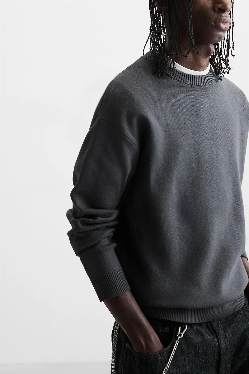 SOFT TEXTURED KNIT SWEATER