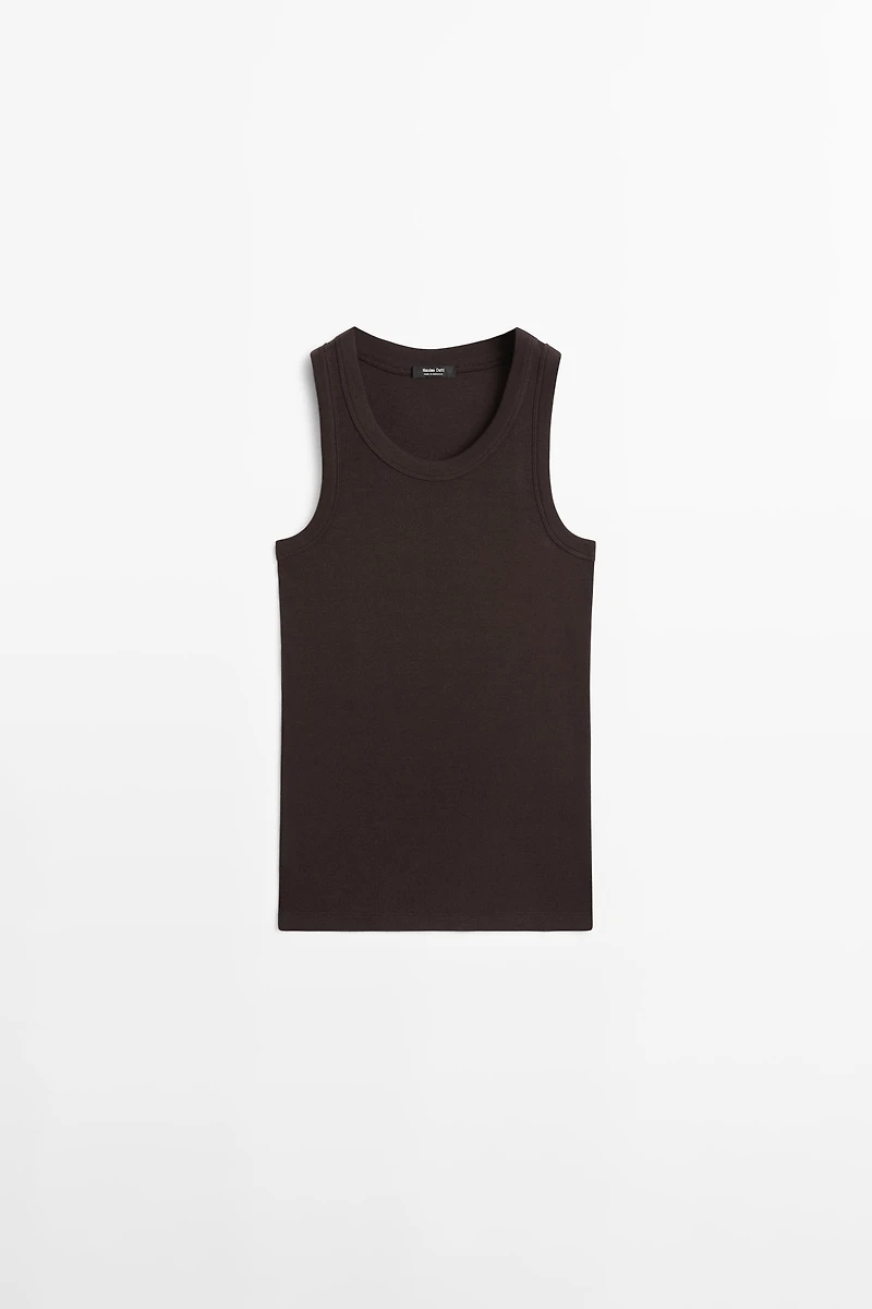 Cotton blend halter top