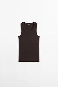 Cotton blend halter top