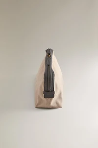 CANVAS LEATHER TOILETRY BAG