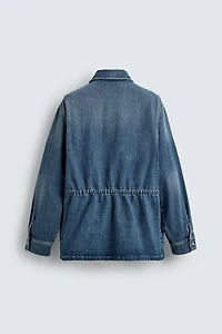 DENIM UTILITY POCKET PARKA