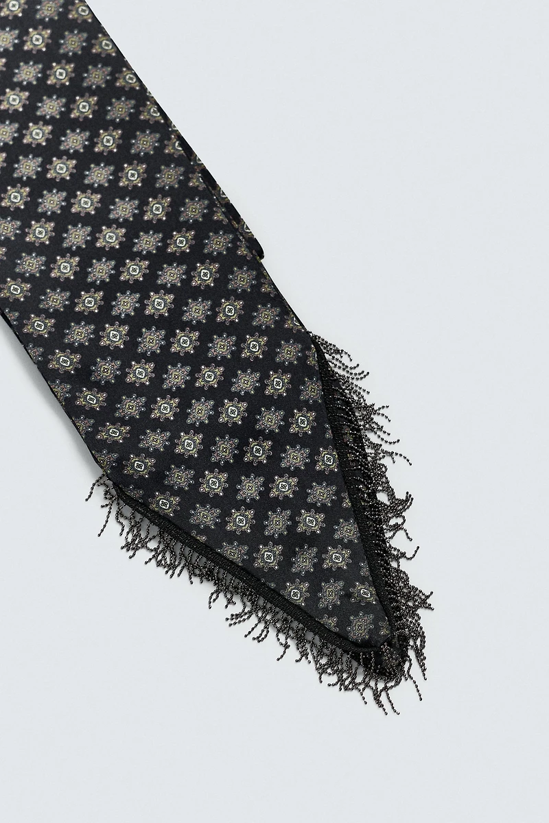 BEADED FLOWY FOULARD LIMITED EDITION