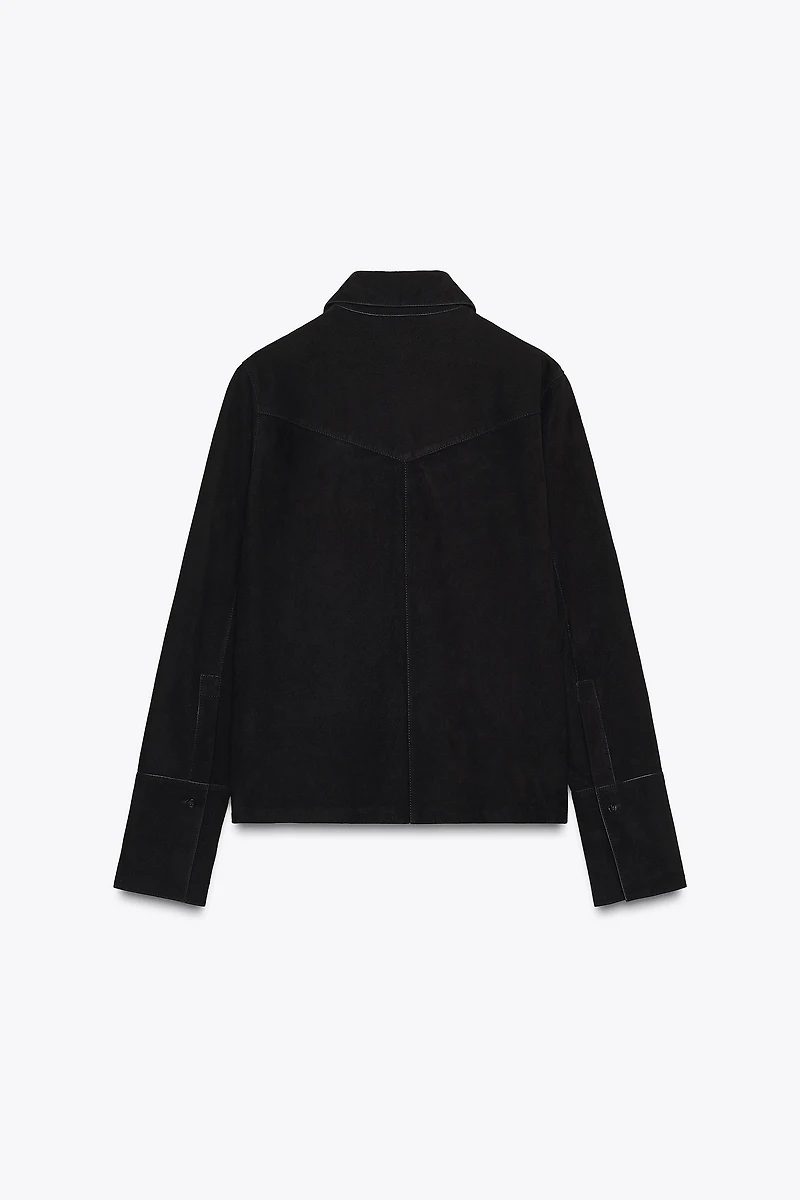 ZW COLLECTION SUEDE LEATHER SHIRT