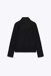 ZW COLLECTION SUEDE LEATHER SHIRT