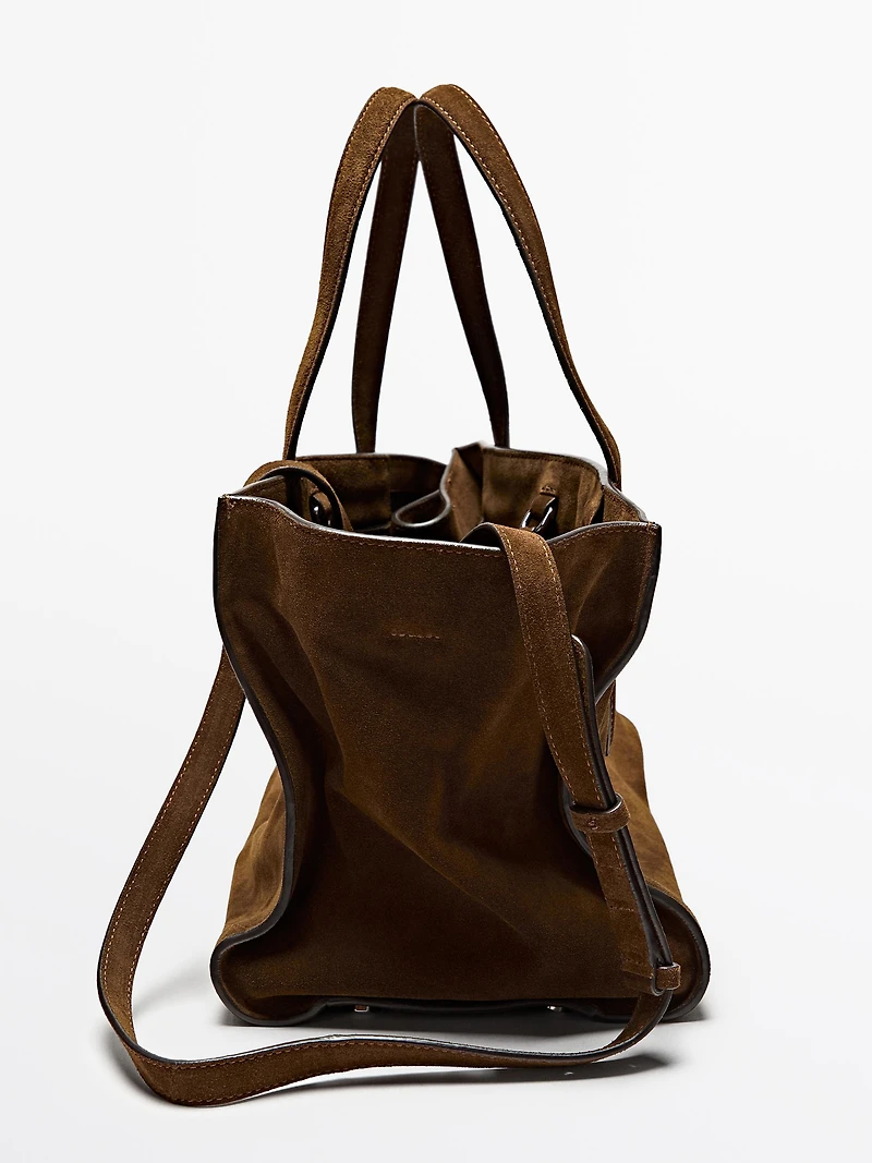Split suede medium icon bag