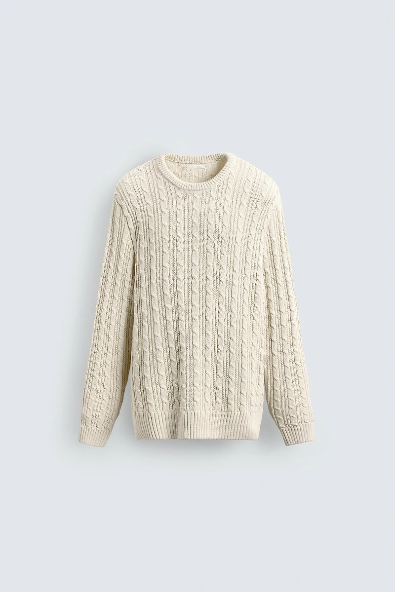 TEXTURED WOVEN SWEATER