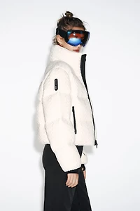 SHEARLING PUFFER JACKET HEIQ XREFLEX™ RECCO® TECHNOLOGY SKI COLLECTION