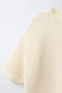EMBROIDERED POCKET KNIT T-SHIRT
