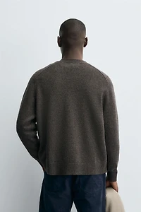 REGULAR FIT WOOL BLEND CARDIGAN