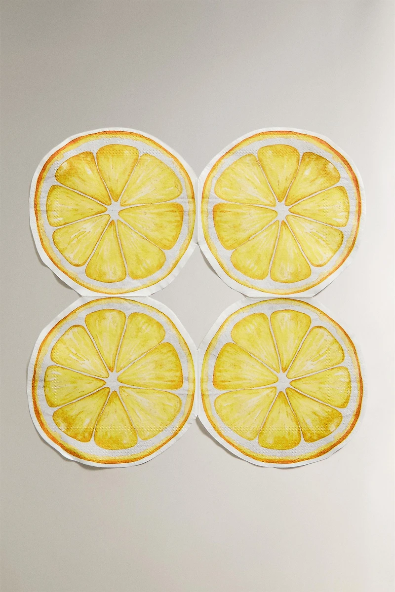 LIME AND LEMON PAPER NAPKINS (PACK OF 30)