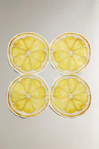 LIME AND LEMON PAPER NAPKINS (PACK OF 30)