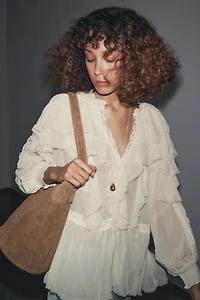 BLOUSE VOLANTS DENTELLE ZW COLLECTION