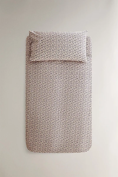 KIDS FLORAL COTTON DUVET COVER