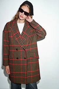 OVERSIZED PLAID COAT
