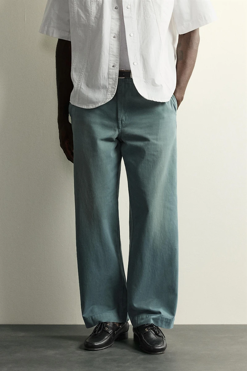 DENIM CHINO PANTS