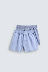 TWO-PACK COMBINED POPLIN BOXERS