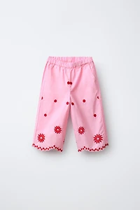 PANTALON JUPE-CULOTTE BRODÉ