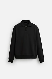 BASIC QUARTER-ZIP SWEATSHIRT