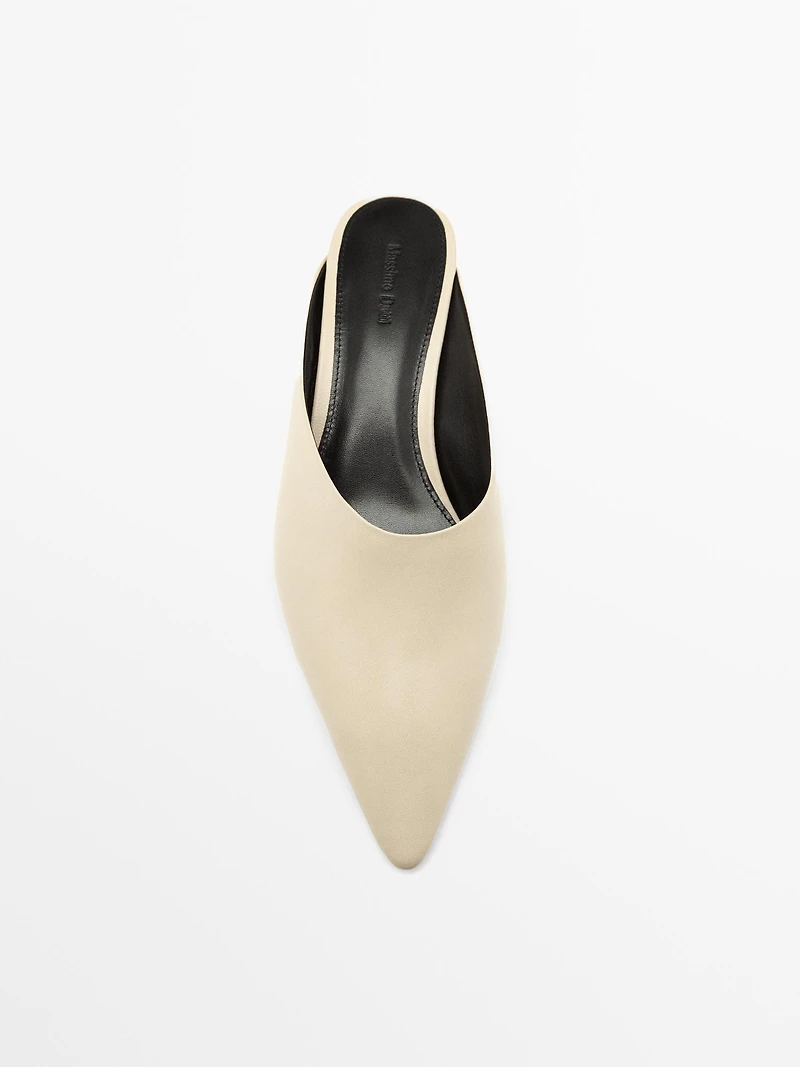 Wedge heel mules