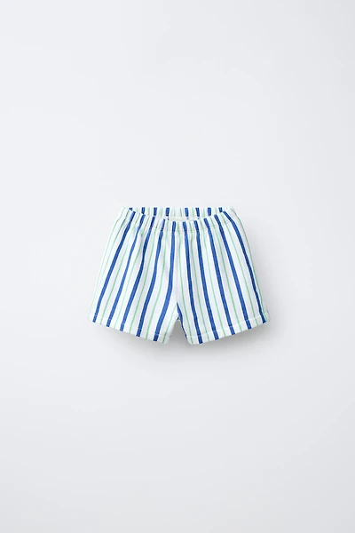 STRIPED PLUSH SHORTS