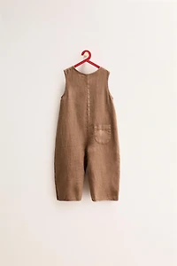 ZARA TIMELESS - 100% LINEN LONG OVERALLS