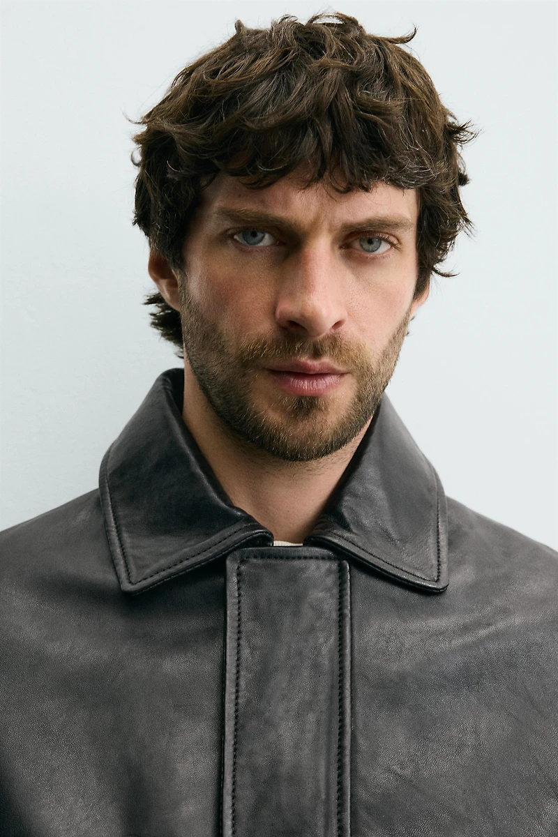 LEATHER POCKET JACKET