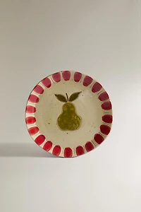 FRUIT EARTHENWARE DESSERT PLATE