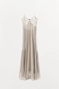 ROBE LONGUE 100% VISCOSE DENTELLE