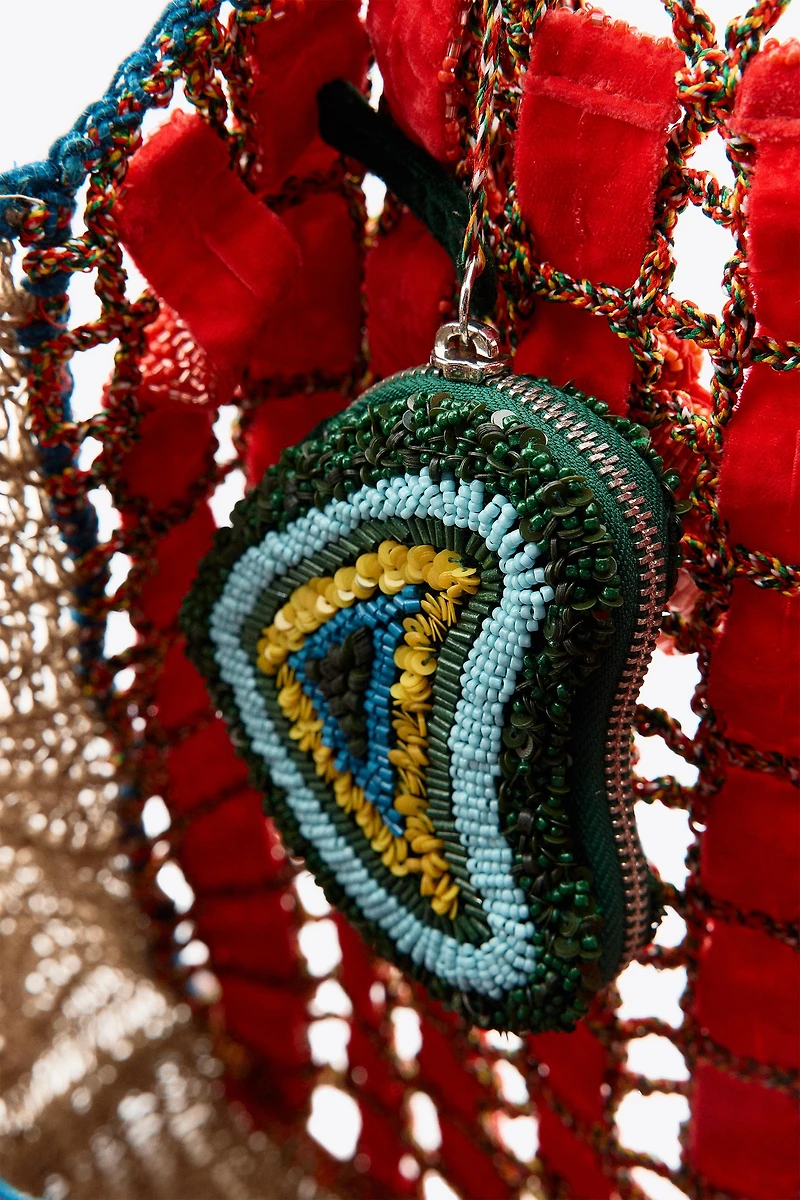 BEADED BRAIDED MAXI BAG