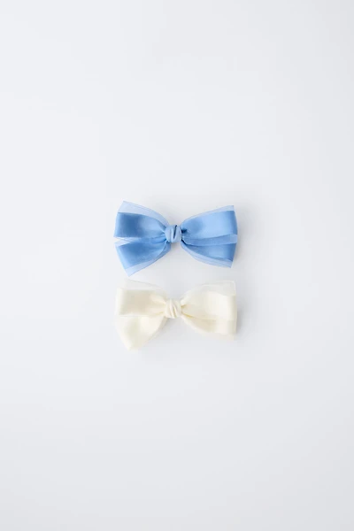 PACK OF TWO ORGANZA BOW CLIPS