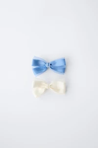 PACK OF TWO ORGANZA BOW CLIPS