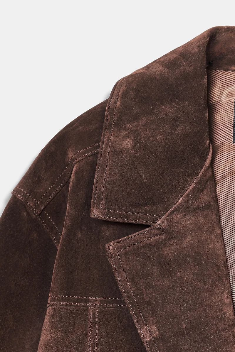 100% SUEDE OVERSIZED BLAZER