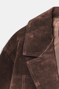 100% SUEDE OVERSIZED BLAZER