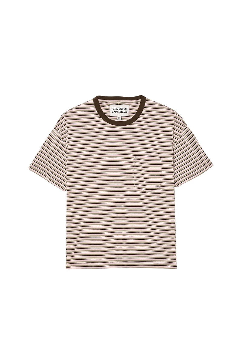CROPPED STRIPED T-SHIRT