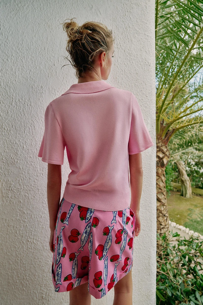 SHORT SLEEVE KNIT POLO