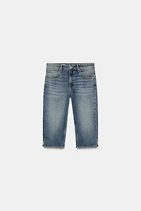 TRF MID-RISE DENIM CAPRI JEANS