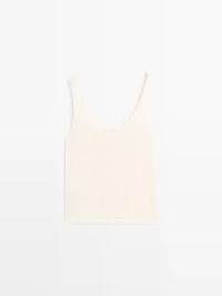 Crochet top with button details