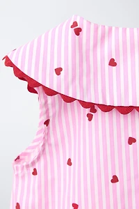 STRIPED AND HEART SHIRT