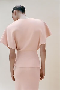 DRAPED KNIT TOP