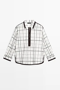 Cotton blend check shirt