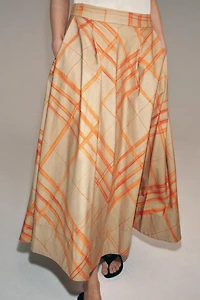 ZW COLLECTION PLAID CAPE SKIRT