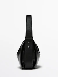 Petit sac porté épaule en cuir nappa