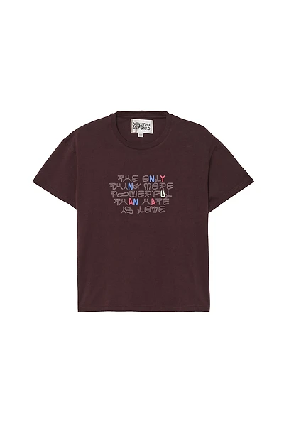"AMOR" TEXT CROPPED T-SHIRT
