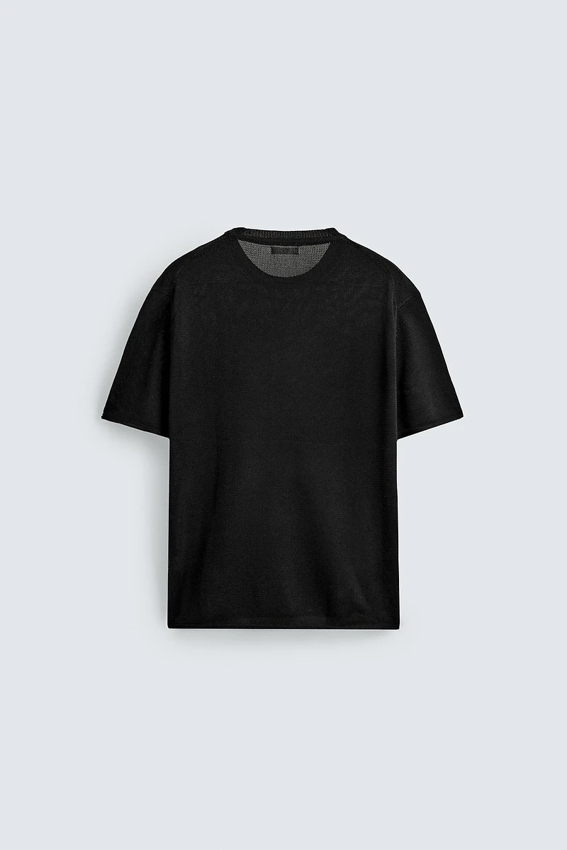 VISCOSE BLEND KNIT T-SHIRT