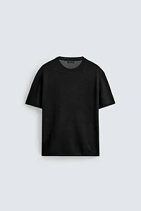 VISCOSE BLEND KNIT T-SHIRT