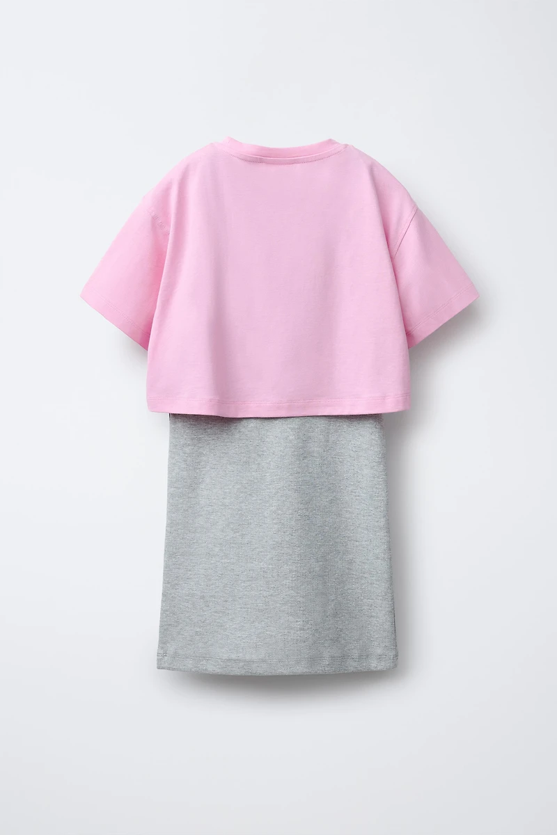 RIB COMBINATION DRESS