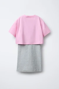 RIB COMBINATION DRESS