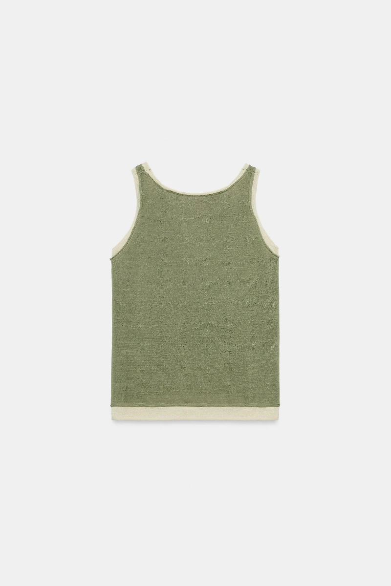 TOP EN MAILLE BIMATIÈRE