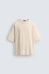 KNIT WASHED PRINT T-SHIRT