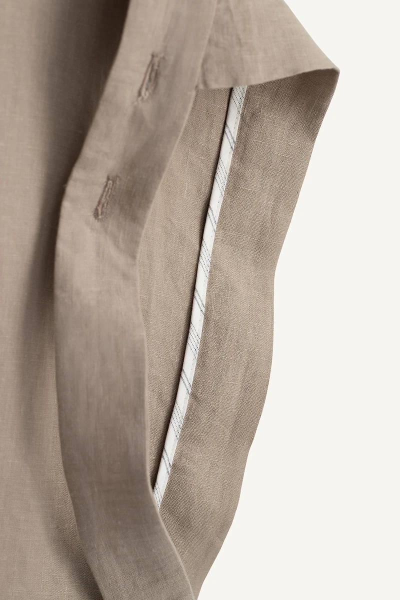 100% LINEN WIDE FIT WRAP SHORTS